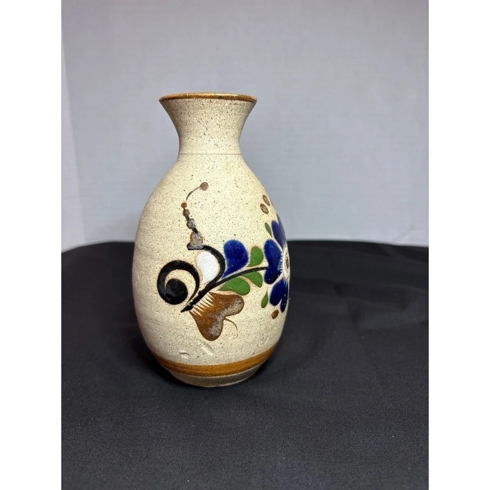 Tonala Mexican Folk Art Pottery Vase‎